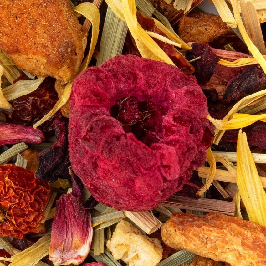 Tisane Framboise Givrée Bio Saveur Framboise par Made in Thé - Vue zoomée