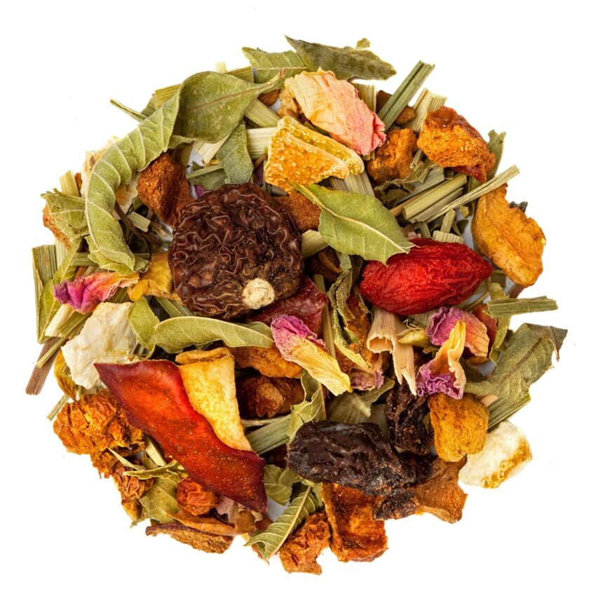 Tisane Clair de Lune Bio Saveur Citron et Gingembre par Made in Thé - Vue de haut