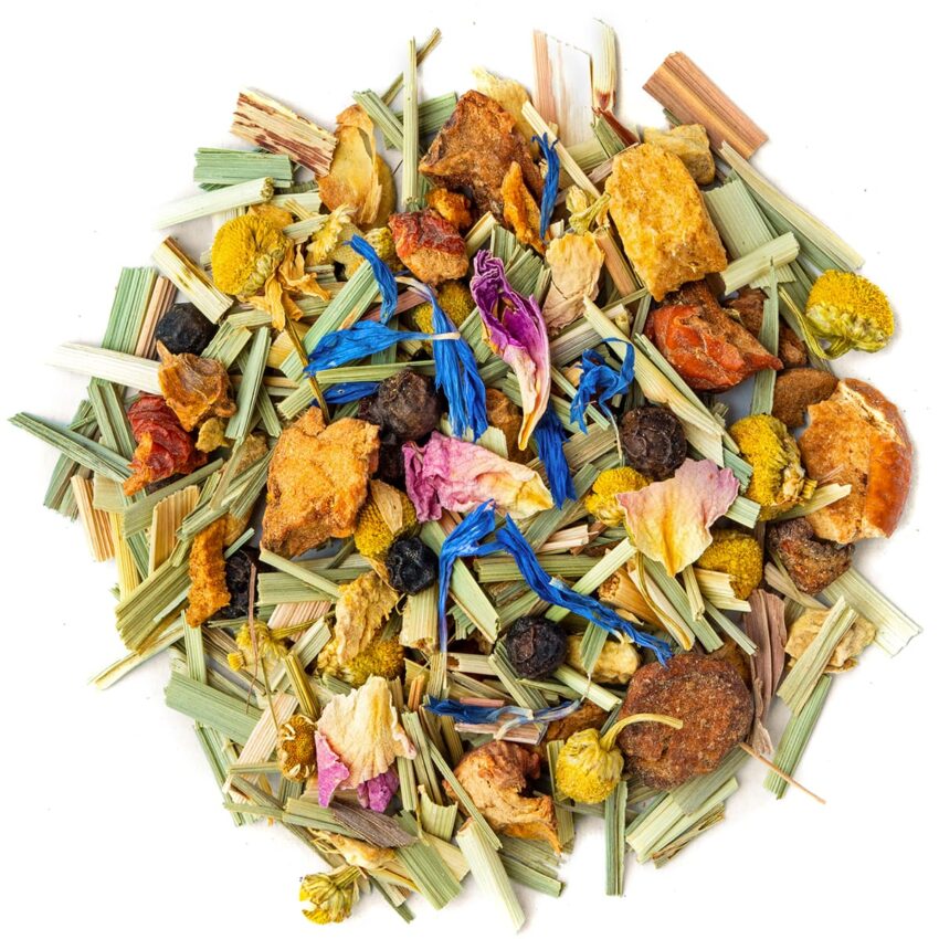 Tisane Plantes épices et fleurs Bio par Made in Thé - Vue de haut