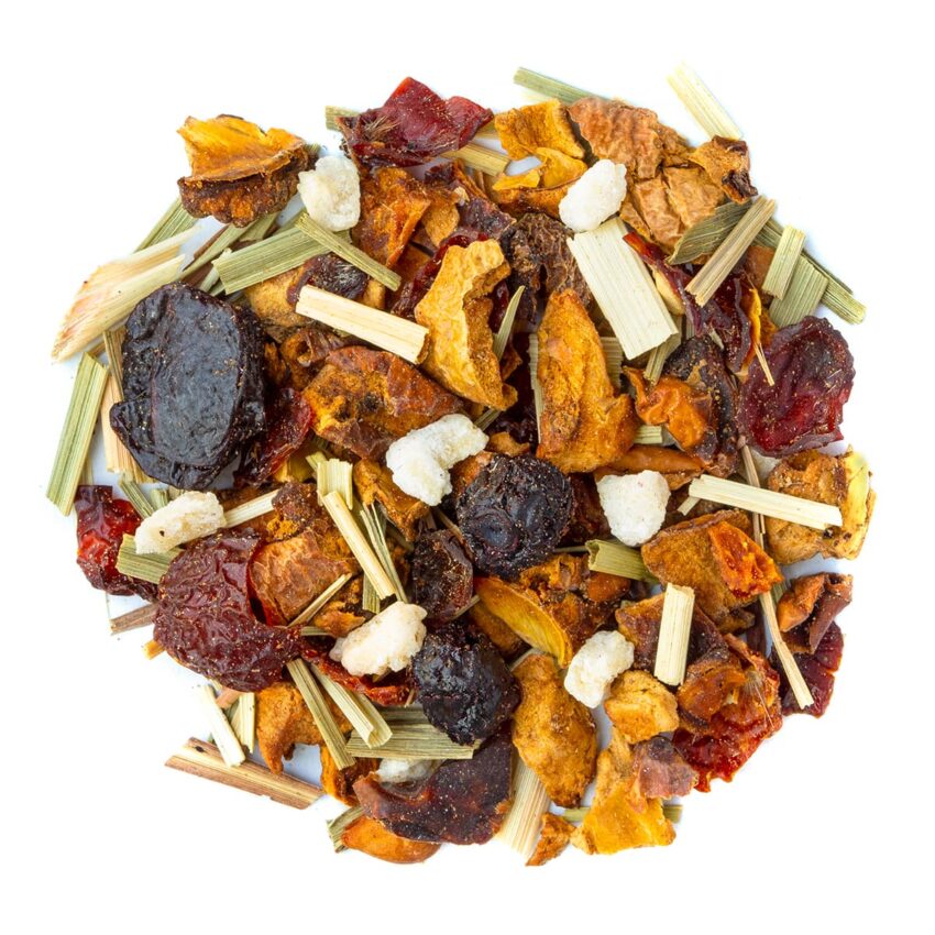 Tisane Duo Enchanté Saveur Mirabelle et Myrtille par Made in Thé - Vue de haut