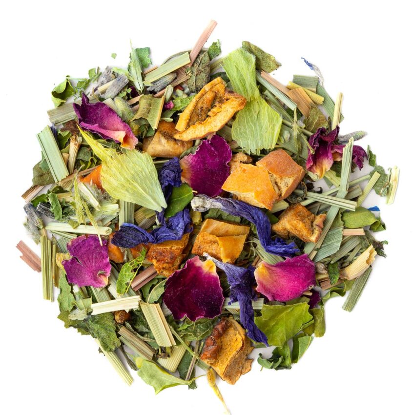 Tisane Douceur de Printemps Saveur Géranium par Made in Thé - Vue de haut