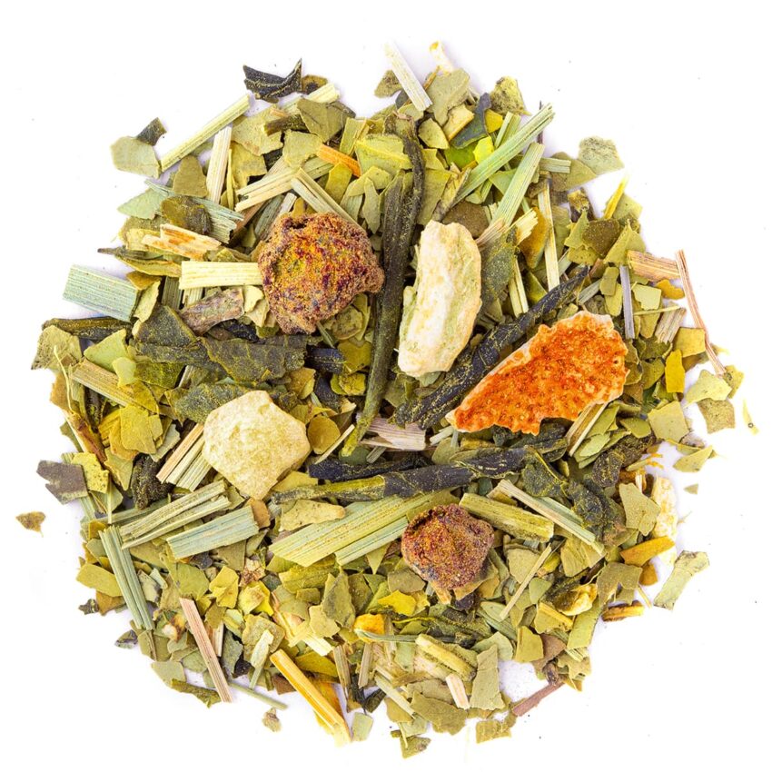 Maté Boost Bio Saveur Myrtille et Citron Vert par Made in Thé - Vue de haut