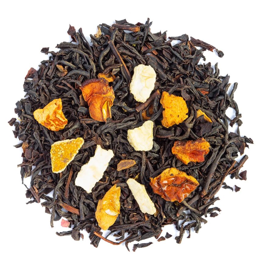 Pu Erh d’Hiver Bio Saveur Cannelle et Orange par Made in Thé - Vue de haut