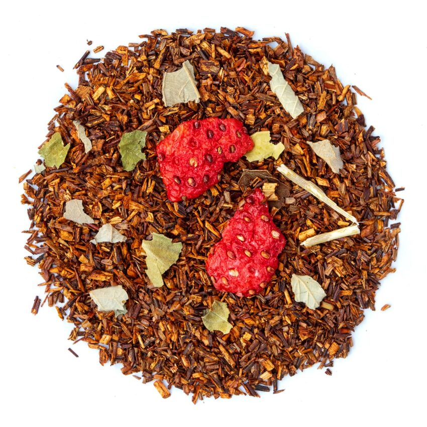 Rooibos Sweet Valley Bio saveur Fraise et Framboise en vrac par Made in Thé - Vue de haut