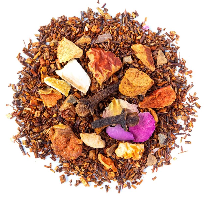 Rooibos de Noël Bio saveur Cannelle et Orange en vrac par Made in Thé - Vue de haut