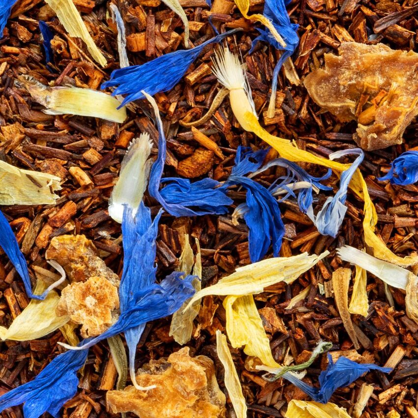 Rooibos Jardin Exotique Bio saveur Citron, Fruit de la passion et Vanille en vrac par Made in Thé - Vue zoomée