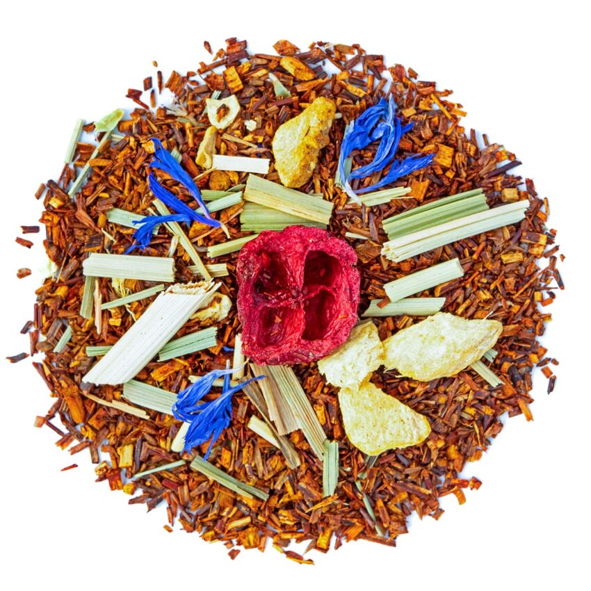 Rooibos Soleil Rouge Bio saveur Canneberge et Gingembre en vrac par Made in Thé - Vue de haut