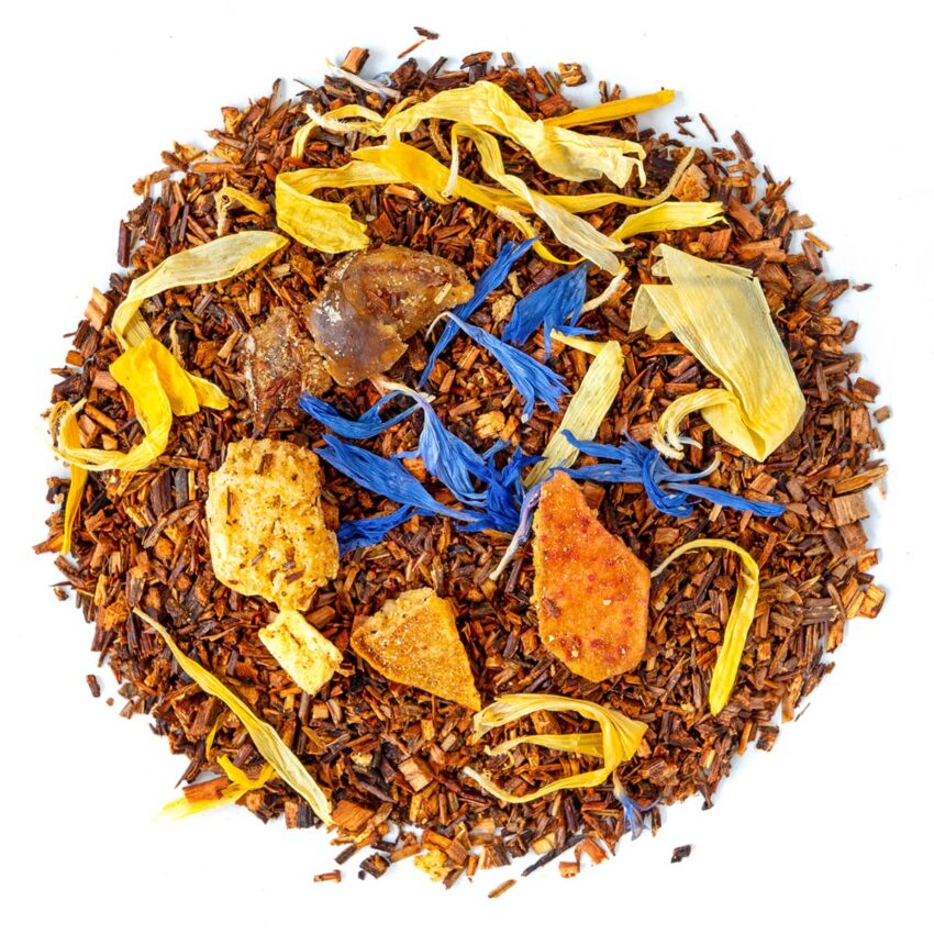 Rooibos Soleil du Verger Bio saveur Abricot et Pêche en vrac par Made in Thé - Vue de haut