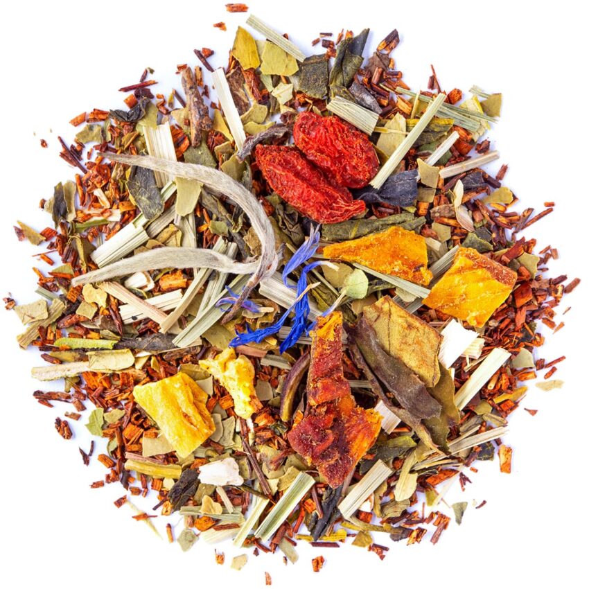 Rooibos Amincissant Bio saveur Citron et Pêche par Made in Thé - Vue de haut